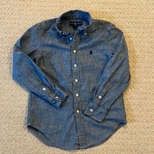 Ralph Lauren boys chambray/denim shirt size Small (8)